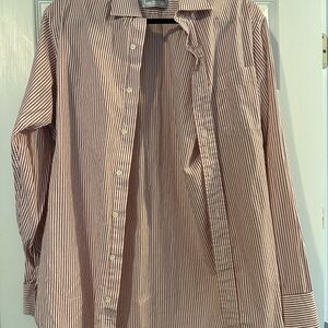 Burberrys of London Men's Red Striped Shirt